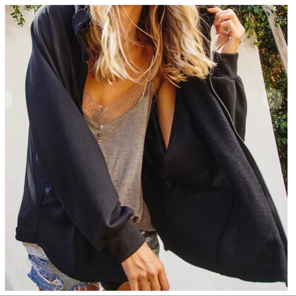 Carelle Fabulous Solid Terry Fabric Zipper Hoodie - Picture 6 of 9